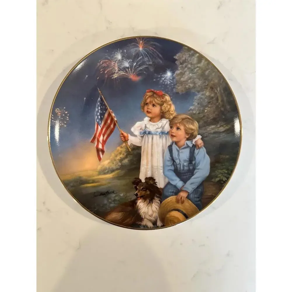 "Star Spangled Sky" by Sandra Kuck Collector's Plate - Picture 1 of 2